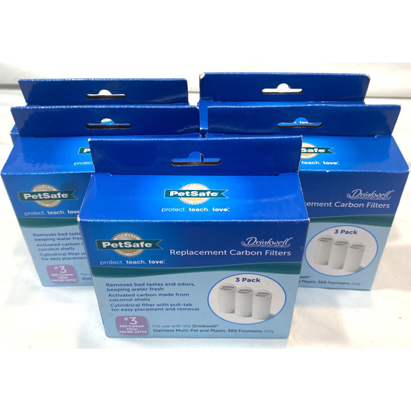 PetSafe Drinkwell PAC00-13712 Drinkwell 360 Fountain Charcoal Filters - 5 NEW - Picture 1 of 5